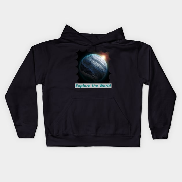 World Explorer Kids Hoodie by Mohammad Ibne Ayub